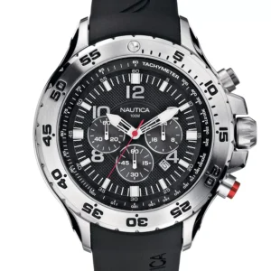 Men's N14536G NST Chrono Black Resin Strap Watch