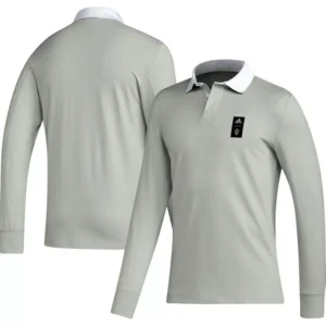 Men's 2023 Player Gray Colorado Rapids Travel Long Sleeve Polo Shirt