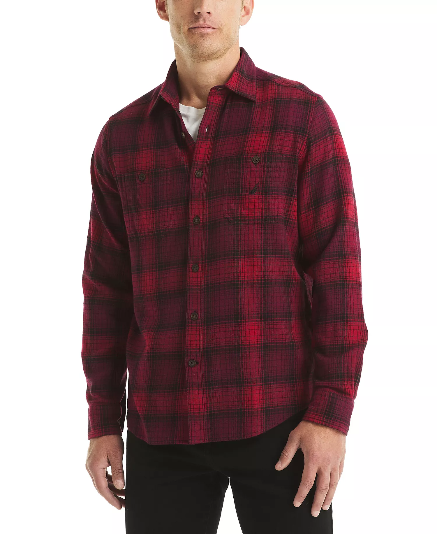 mni-6640a1292692e8f2dcde1686f086c705 Men's Plaid Long Sleeve Shirt