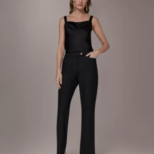 Petite Mid-Rise Boot Leg Pants
