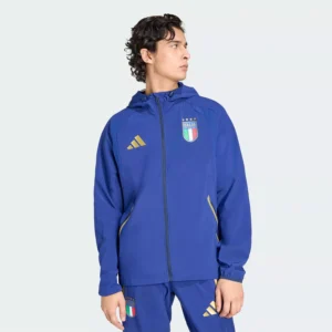 Men's Blue Italy National Team 2026 World Cup Travel Windbreaker Jacket