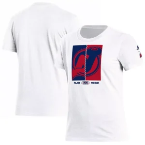 Women's White New Jersey Devils Reverse Retro 2.0 Playmaker T-shirt