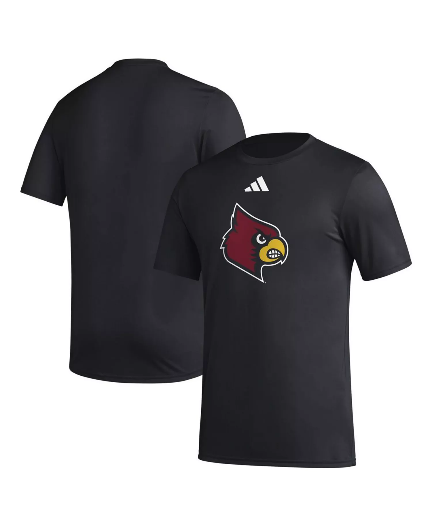mni-6b045b6bc93fe939e1cf255bee19930f Men's Black Louisville Cardinals Primary Locker Logo Pre-Game AEROREADY T-Shirt