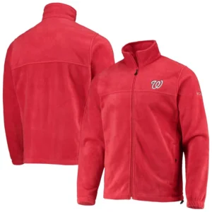 Men's Red Washington Nationals Full-Zip Flanker Jacket