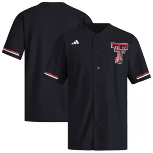 Men's Black Texas Tech Red Raiders Replica Baseball Jersey