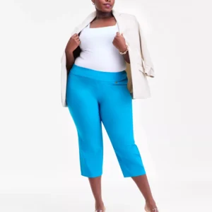 Plus Size Mid-Rise Pull-On Capri Pants, Created for Macy's