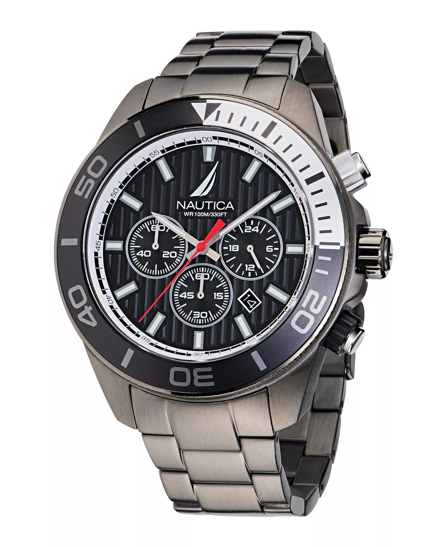mni-6d75219e0af7da08bda43c651c91eb07 Men's Chronograph Silver-Tone Stainless Steel Watch, 48mm