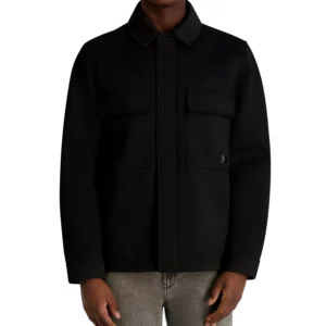 Men's Twill Collared Shirt Jacket