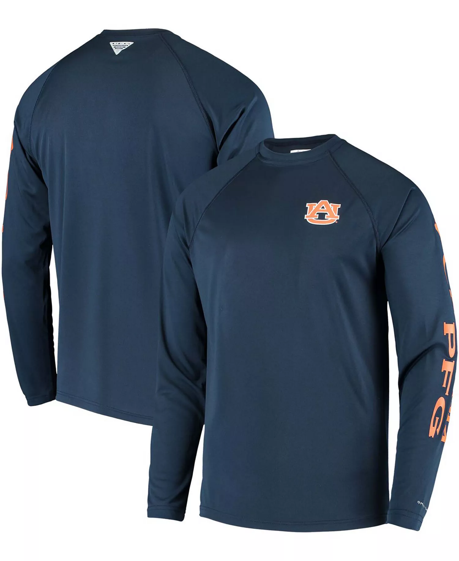 mni-70bd1d9783b4f35ff7b3d1584dbd51ca Men's PFG Navy Auburn Tigers Terminal Tackle Omni-Shade Long Sleeve T-shirt