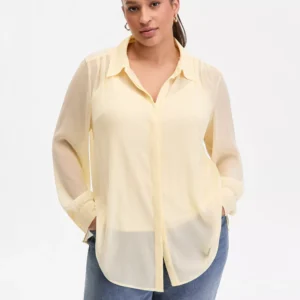 Plus Size Collared Button-Front Shirt, Macy's Exclusive