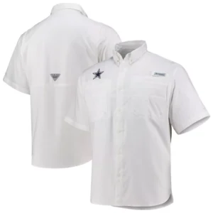 Men's PFG  White Dallas Cowboys Tamiami Omni-Shade Button-Down Shirt