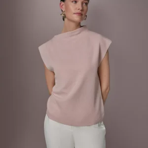 Women's Asymmetric Mock Neck Sweater