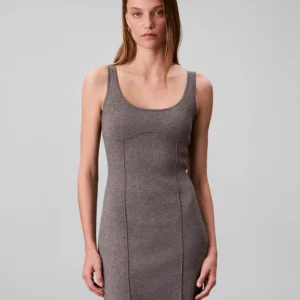 Women's Half Milano Tech Knit Slim Mini Dress