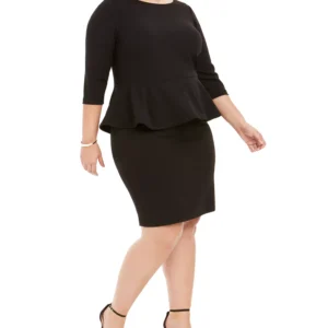 Plus Size Peplum Sheath Dress