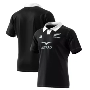 Men's Black New Zealand Rugby 2024/25 Home Replica Jersey