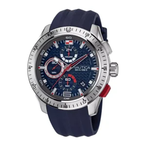 Men's Blue Silicone Strap Watch 47.5mm