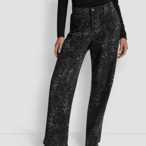 Women's Mid Rise Leopard Print Jeans
