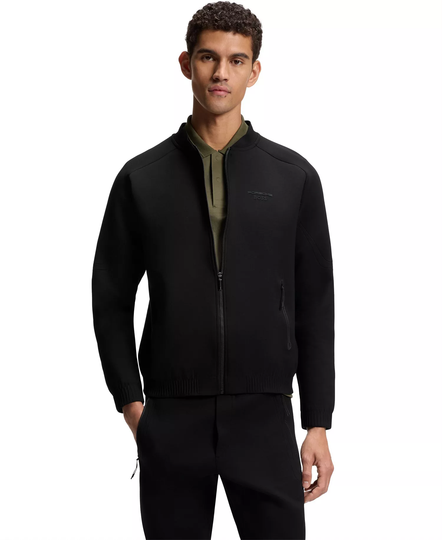 mni-749abc9802bf05968348f363919e2f72 BOSS x Porsche Men's Embossed Artwork Zip-Up Sweatshirt