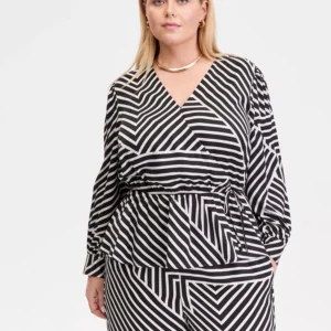 Plus Size Printed Blouson-Sleeve Peplum Top, Macy's Exclusive