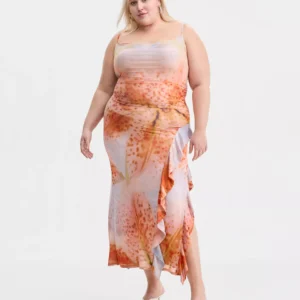 Trendy Plus Size Ruffled Maxi Dress, Macy's Exclusive