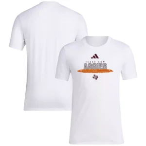 Men's White Texas A M Aggies Softball Pitcher's Circle T-Shirt