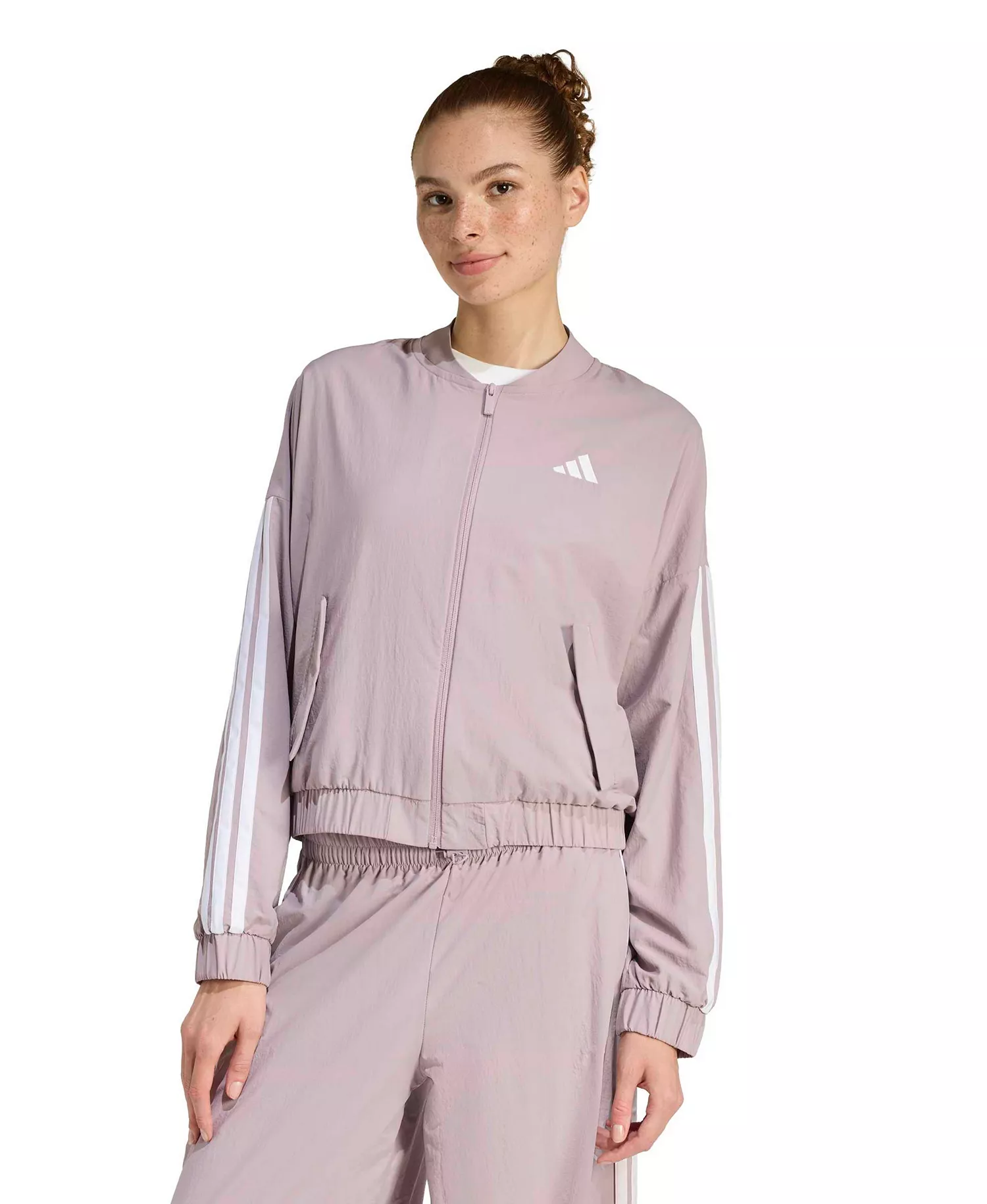 mni-75897919216ef1294edf717d56a044da Women's Essentials 3-Stripes Lifestyle Bomber Jacket — изображение 4