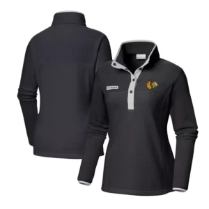 Women's Black Chicago Blackhawks Benton Springs Half-Snap Jacket