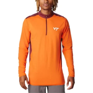 Men's Orange Virginia Tech Hokies Tech Trail Omni-Shade Quarter-Zip Hoodie