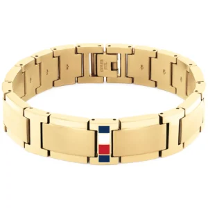 Men's Gold-Plated Stainless Steel Adjustable Bracelet