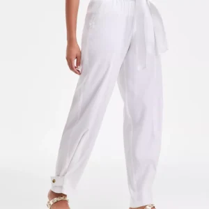Women's Tie-Waist Linen Blend Pants, Macy's Exclusive