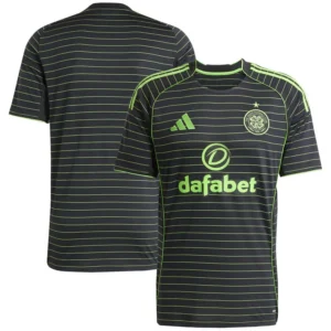 Men's Black Celtic 2025/26 Away Replica Jersey