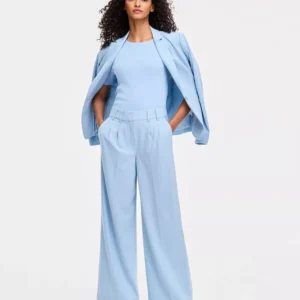 Petite Pleat Front Wide-Leg Pants