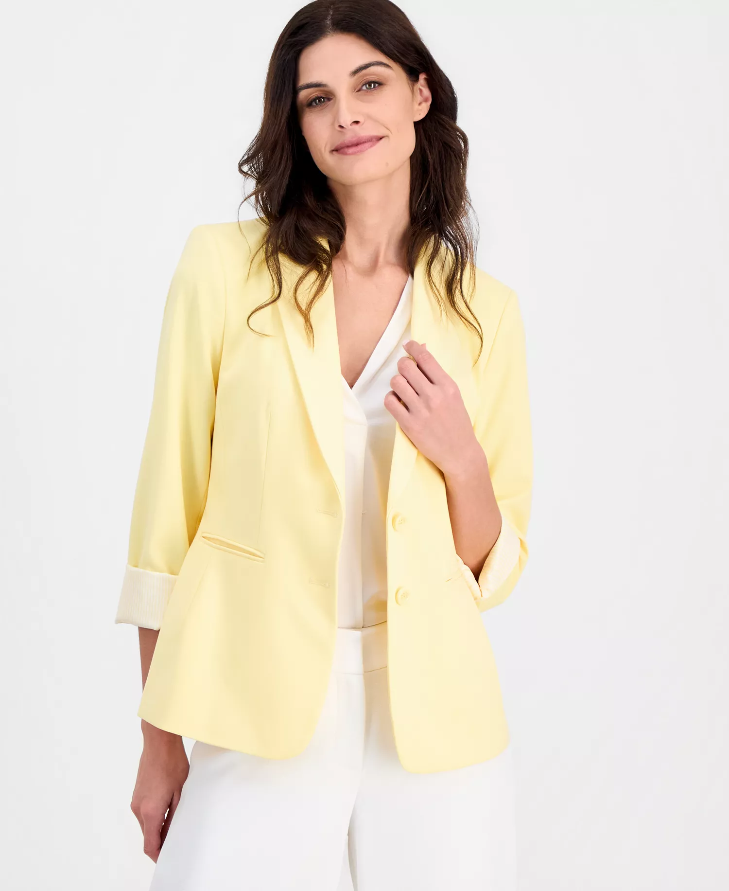 mni-7a1848ed5f124ef08b50b25305a97648 Women's Two-Button Peak-Lapel Jacket
