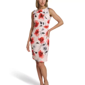 Women's Starburst Crewneck Sheath Dress