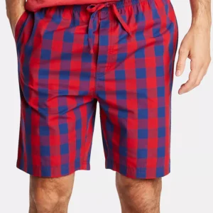 Men's Cotton Plaid Pajama Shorts