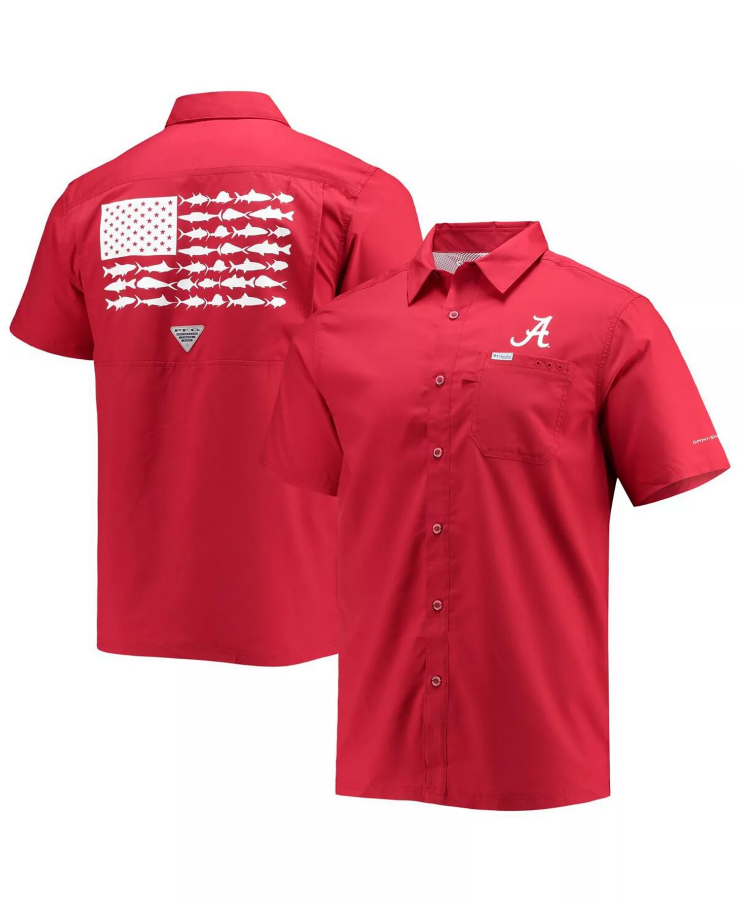 mni-7ab555fb1c21f2036eceb2a1fd61abfa Men's Crimson Alabama Crimson Tide Slack Tide Camp Button-Up Shirt