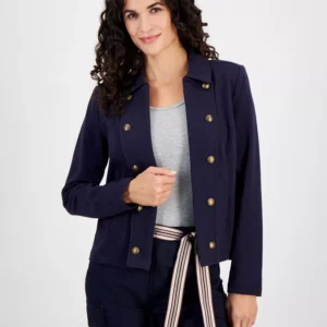 Jeans Women's Open-Front Captain's Jacket, Online Only