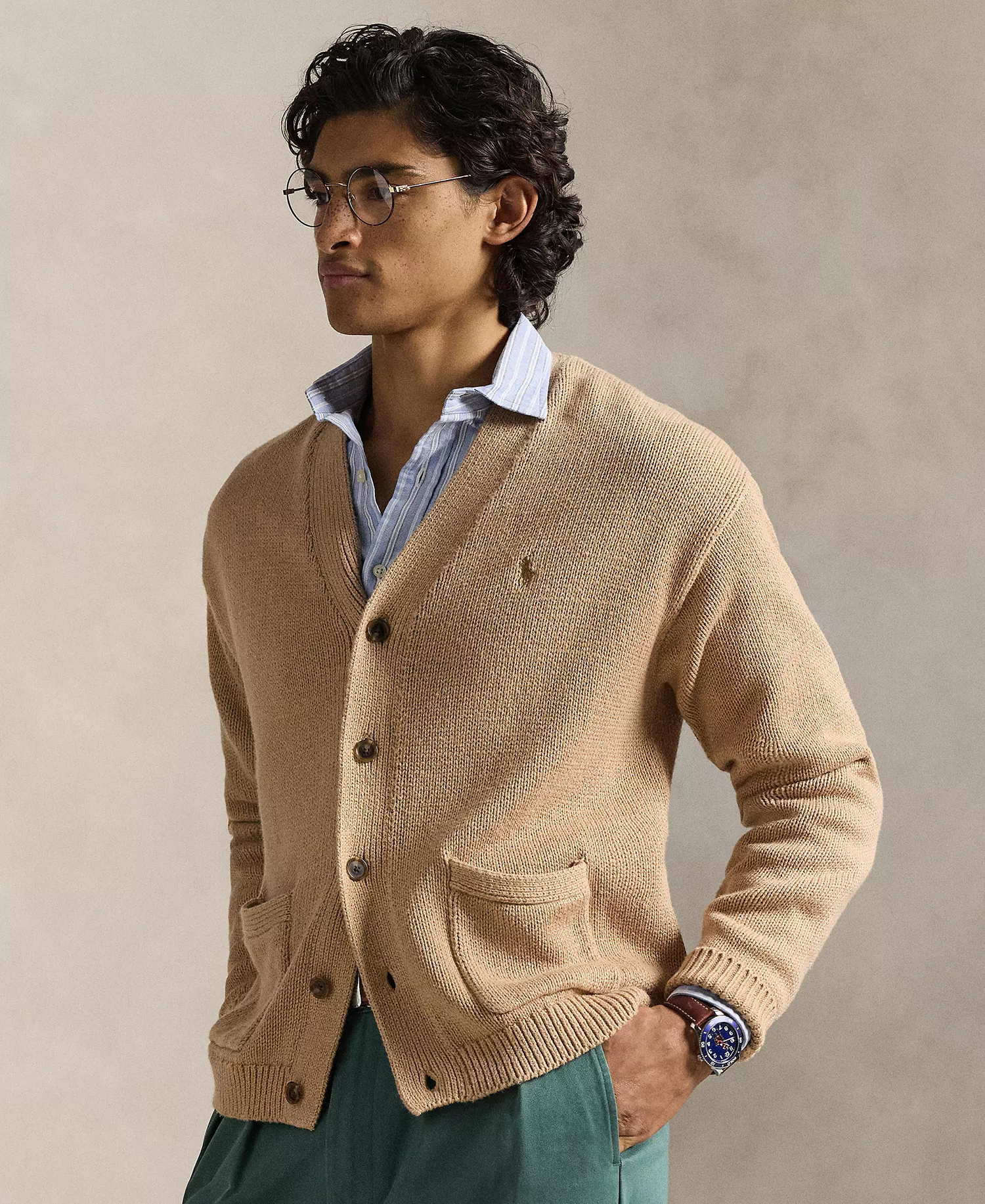 mni-7b3ece2d47cb5d9b2a9ebbfac8163ef2 Men's Relaxed-Fit V-Neck Cardigan — изображение 4