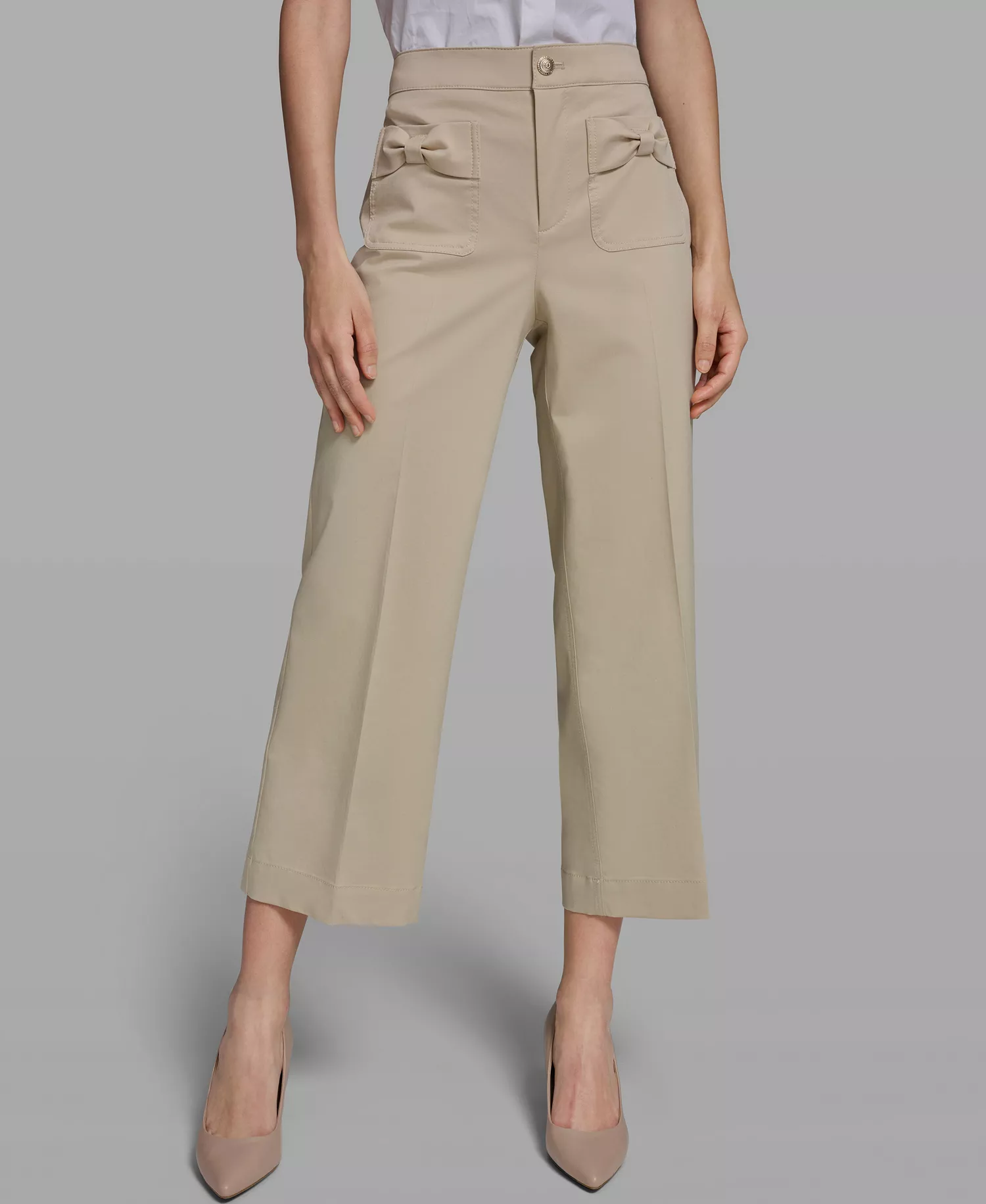 mni-7b842981c7849ecaeeec5184798a109d Women's Mid-Rise Straight Bow Pocket Pants — изображение 3