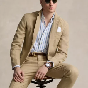 Men's Polo Soft Modern Linen Suit Jacket