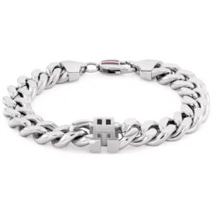 Men's Silver-Tone Stainless Steel Chain Bracelet