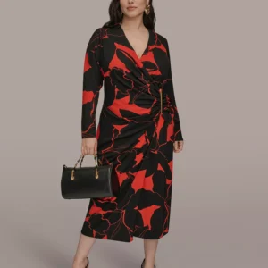 Plus Size Wrap Sheath Dress