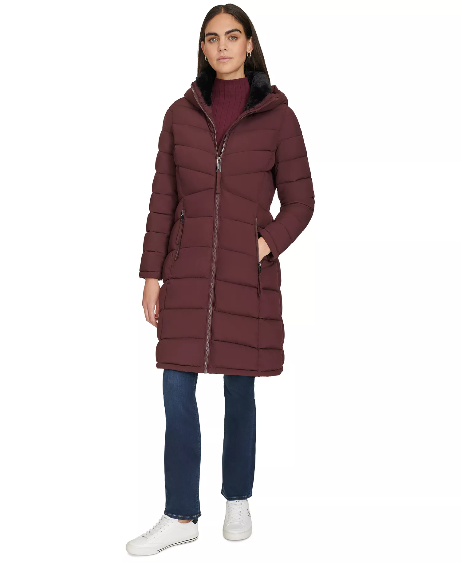 mni-7e2e675485c51f8b74a90a696366121f Women's Hooded Puffer Coat — изображение 5