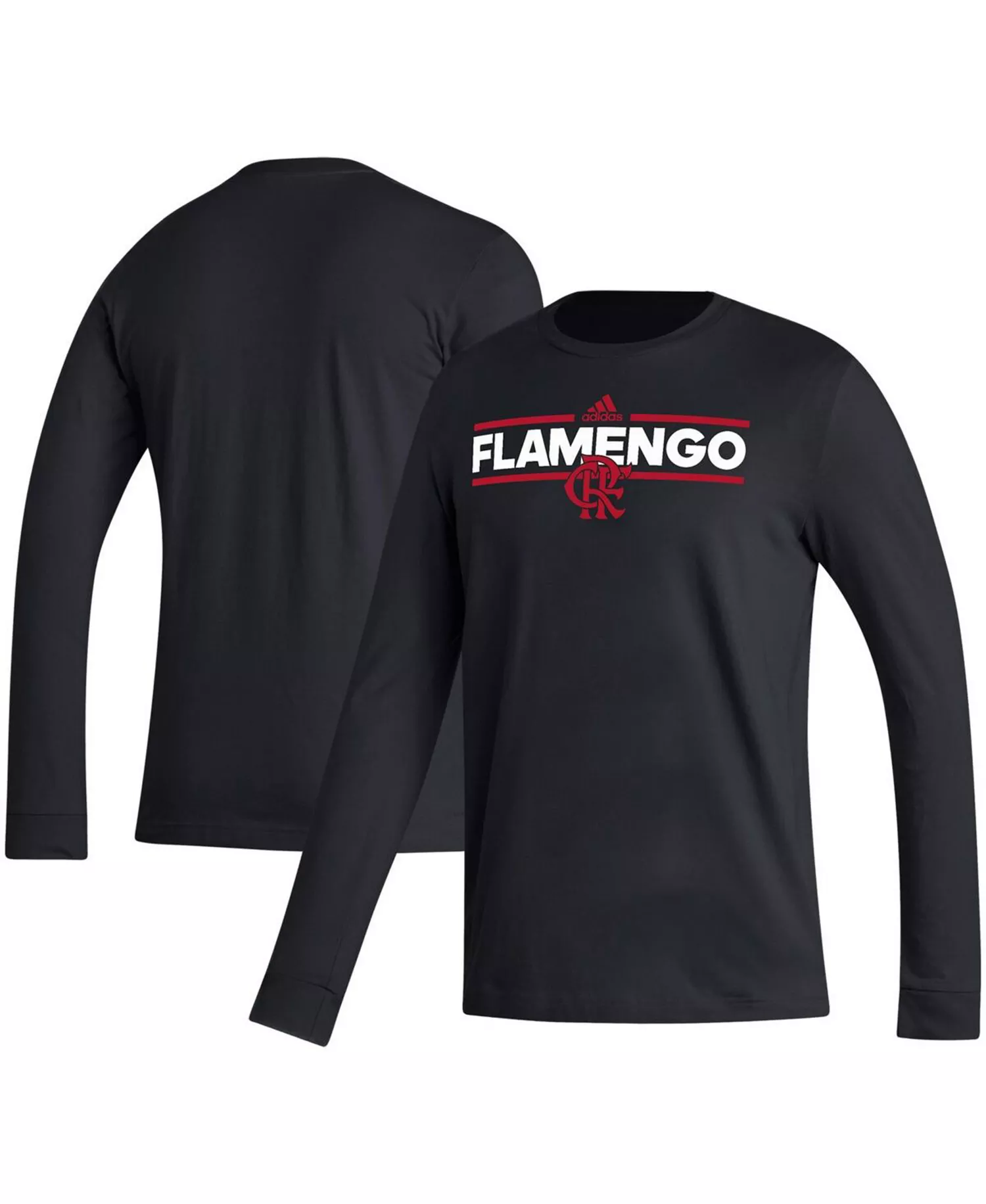 mni-7eb2f3430744b3a570c37f9bd321f840 Men's Black CR Flamengo Dassler Long Sleeve T-shirt