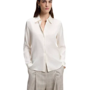 BOSS by Women's Stretch-Silk Satin Regular-Fit Blouse