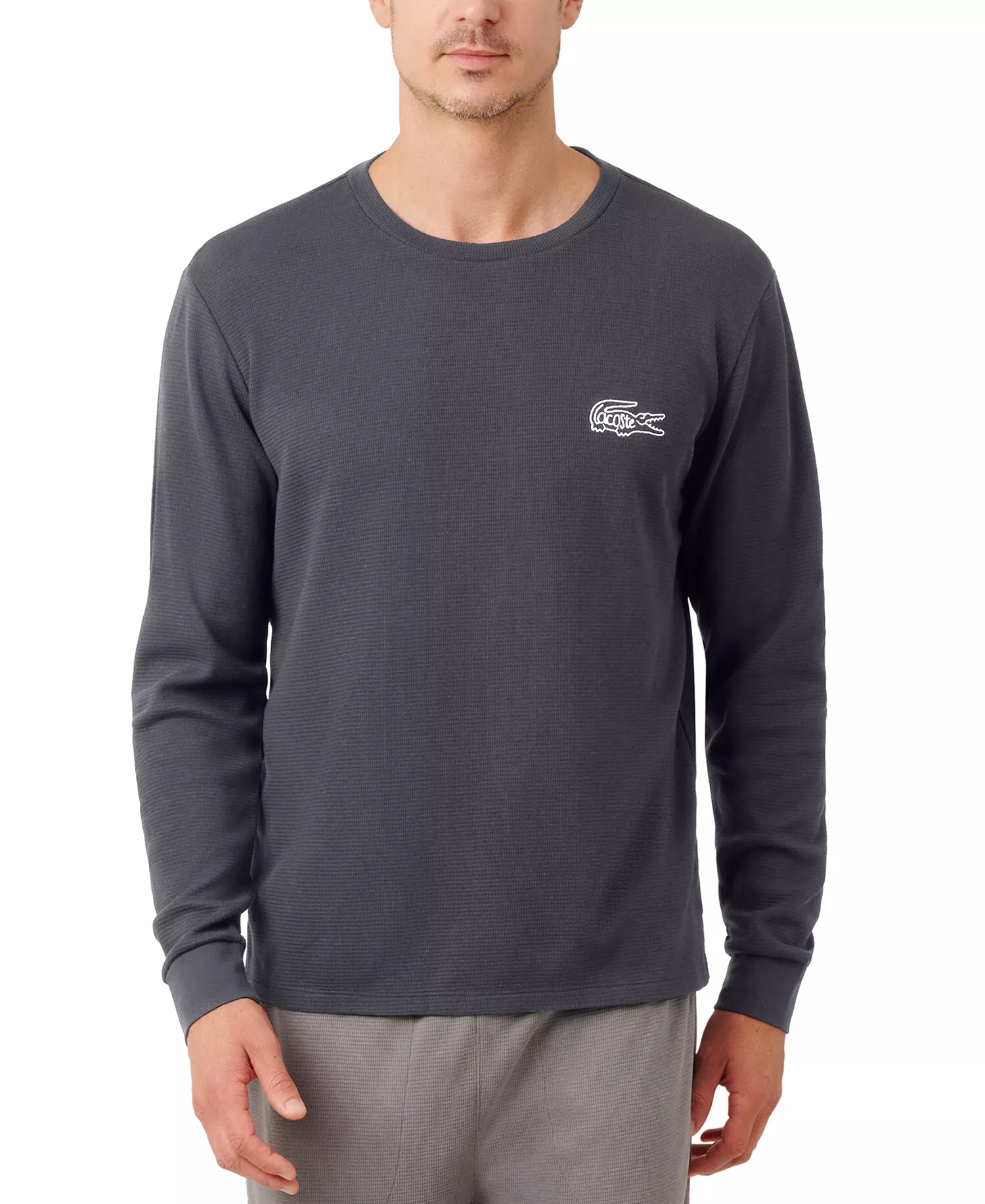 mni-7eefe716d345bd5e4ae80094e81a748e Men's Exclusive Crocodile Waffle-Knit Thermal Shirt — изображение 5