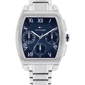 Men's Multifunction Silver Tone Stainless Steel Bracelet Watch, 36mm