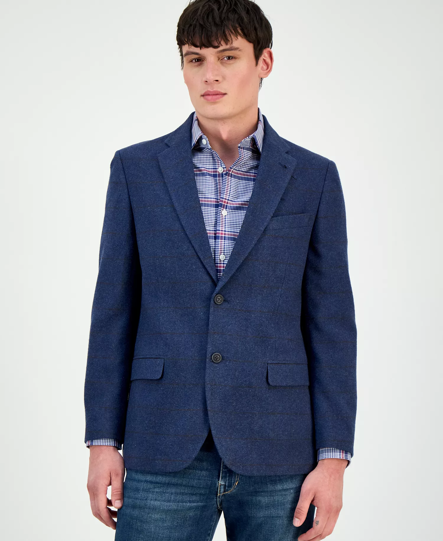 mni-7fc05ec758a65e64aafeda2065e97bc7 Men's Modern-Fit Tweed Patterned Sport Coat — изображение 3