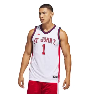 Men's White St. John's Red Storm Home Replica Basketball Jersey