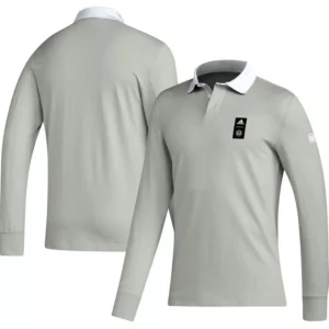 Men's 2023 Player Gray Philadelphia Union Travel Long Sleeve Polo Shirt